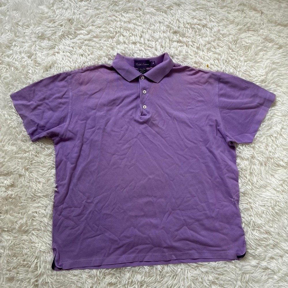 VINTAGE CLASSIC PURPLE LABEL PURPLE POLO RALPH LAUREN  Size L MADE IN ITALY